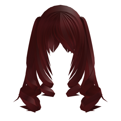 ✙ | moe vampire curly side pigtails in red