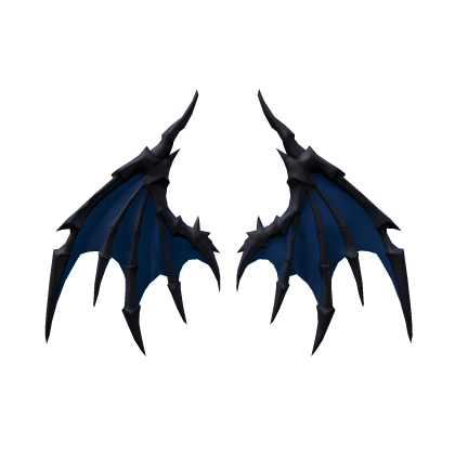 Dark Blue Demon Wyvern Wings