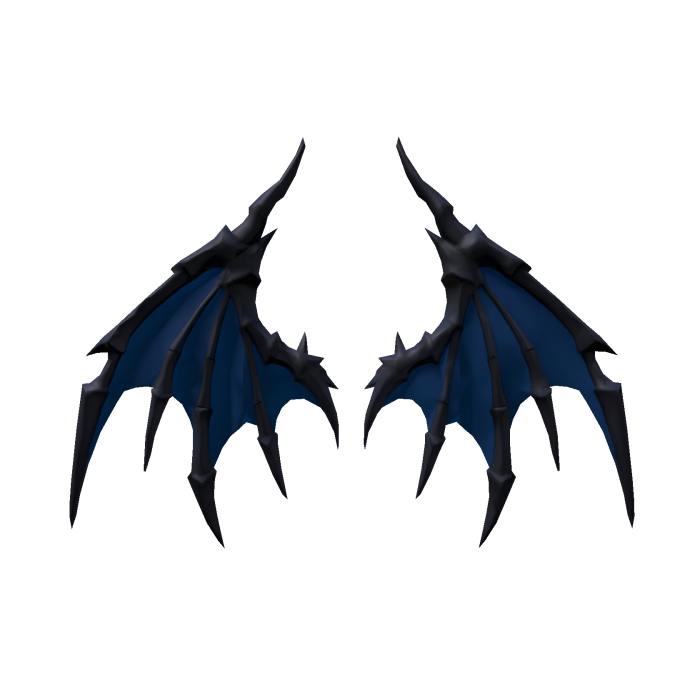 Dark Blue Demon Wyvern Wings