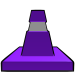 Purple Cartoony Traffic Cone