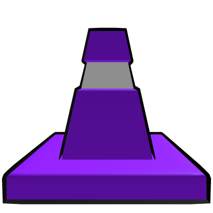 Purple Cartoony Traffic Cone