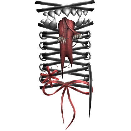 Black Red Creepycore Shoulder Monster Stitches [R]