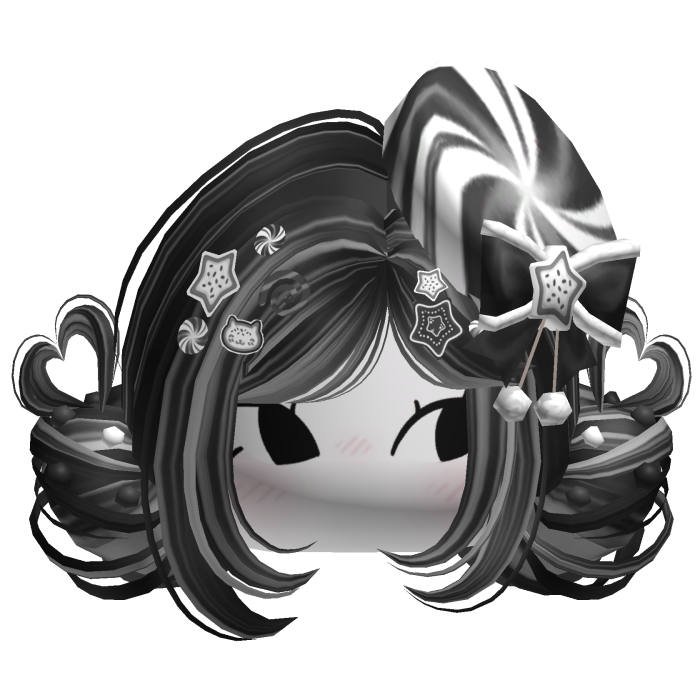 ♡ Christmas Candycane Buns (Grey)