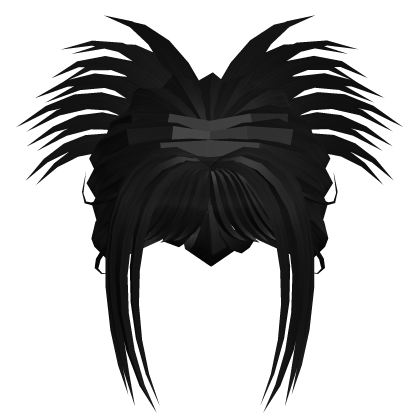 spiky black Y2K hair