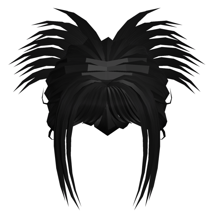 spiky black Y2K hair