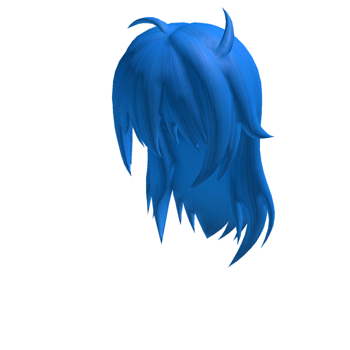 Anime Blue Flow Hair Smooth