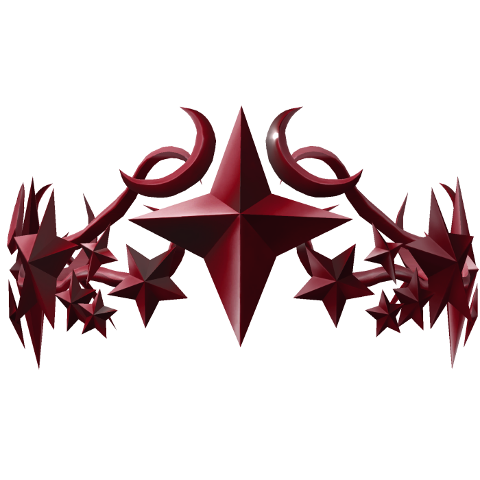 Crimson Red Star Crown