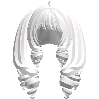 ʚ kawaii harajuku gyaru long drill pigtails white