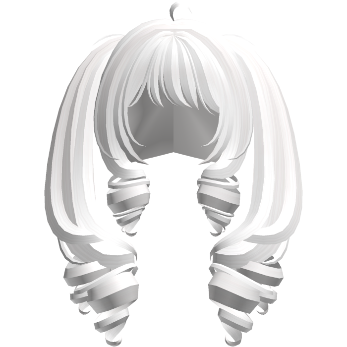 ʚ kawaii harajuku gyaru long drill pigtails white