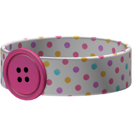 Polka Dot Button Choker [Confetti & White] Roblox item