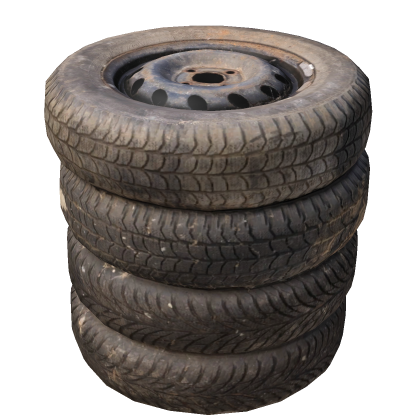 🛞 Realistic Tires Wheels Rubber Car Truck Road