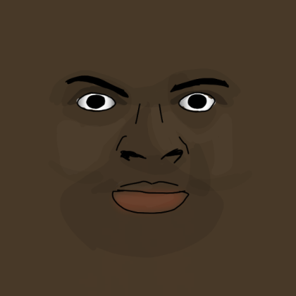 funny shocked black man face (drawing) Roblox decal