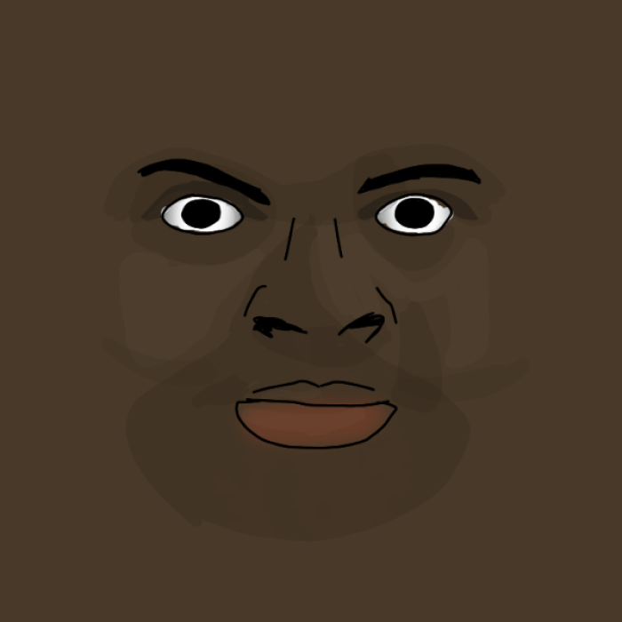 funny shocked  black man face (drawing) Roblox decal