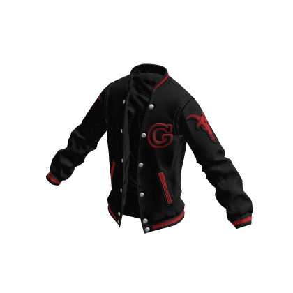 College Jacket | Black Red