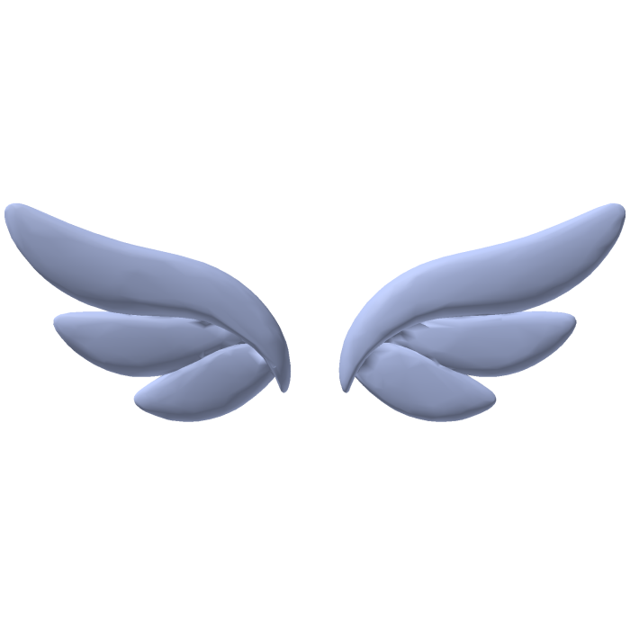 Mini Sky Blue Angel Wings