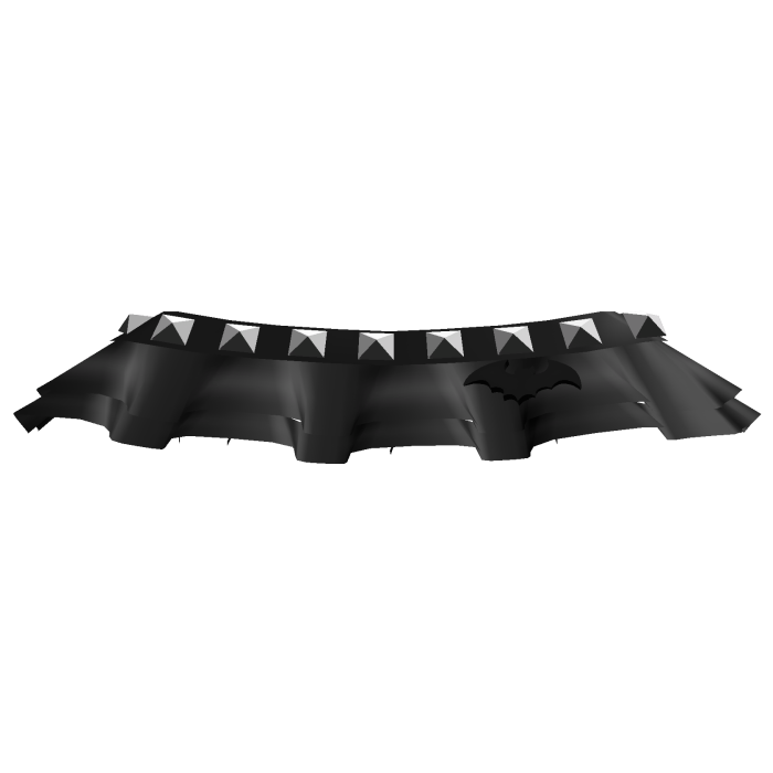 black emo studded bat skirt