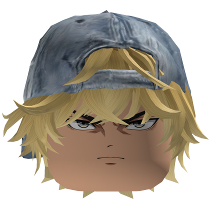 Angry Messy Hair Blonde Jeans Cap Roblox item