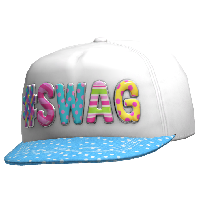 Blue Funfetti " Swag " Y2K Trucker Cap