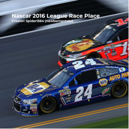 Nascar 2016 League Race Place
