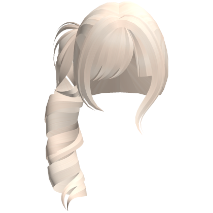 ♡ cute curly pastel blonde side ponytail Roblox item