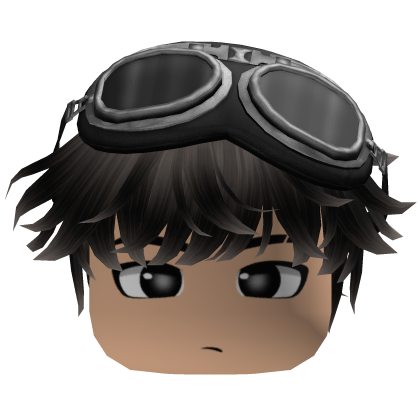 Ash Highlights Messy Fluffy Hair w/ Y2K Goggles Roblox item