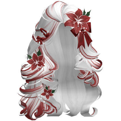 ♡ Christmas Blowout w/ Flowers (White & Red)