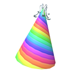 Pastel Rainbow Birthday Party Hat