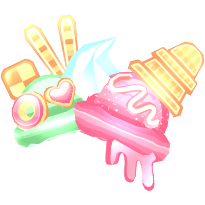 ☆ ice cream sundae on head (strawberry melon)