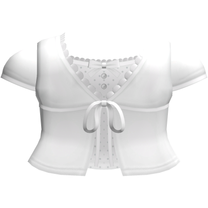 white ruffled doll lace babydoll top