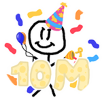 10M Visits Stickman