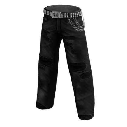 Black Y2K Emo Jeans Washed