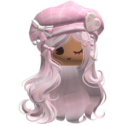 ♡ Christmas Swirls w/ Beret (Pink)