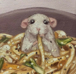 mouse eat spagti