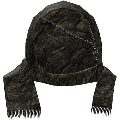 Dark Camo Head Scarf w/ Gothic Cross Chain