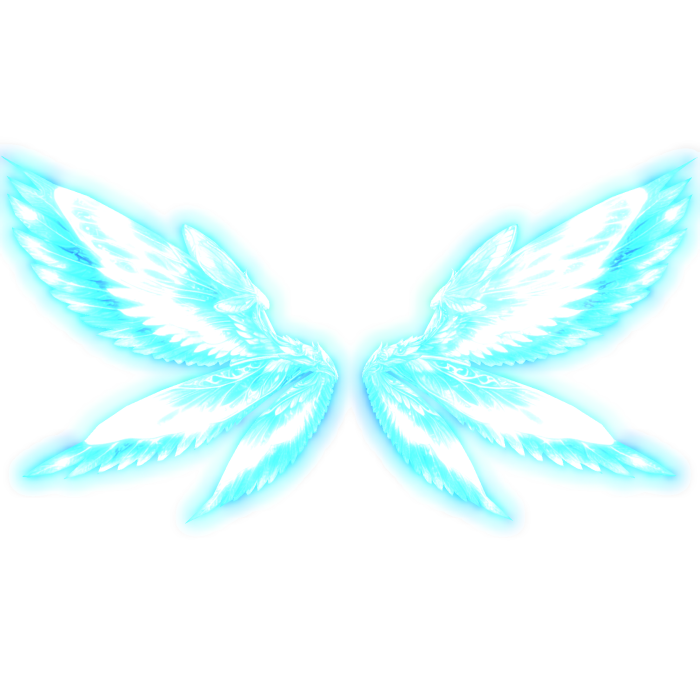 Glowing Godly Angel Wings (Blue) - Emissive