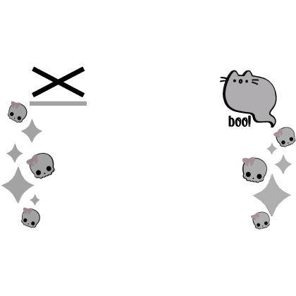 ♡ : cute halloween ghost pusheen hairclip