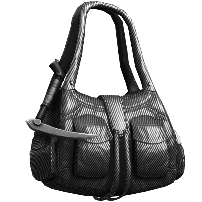 Striped 3.0 Y2K Cargo Shoulder Bag w/ Scythe