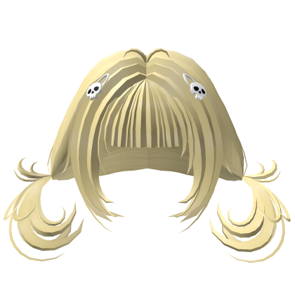 💵 Cute Girl Blonde Swirly Pigtails Hair w/ Clips Roblox item