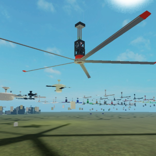 Industrial ceiling fans and air conditioners