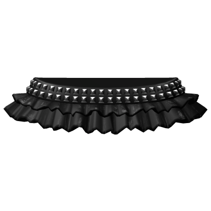 ruffled stud mini skirt 3.0 black lace