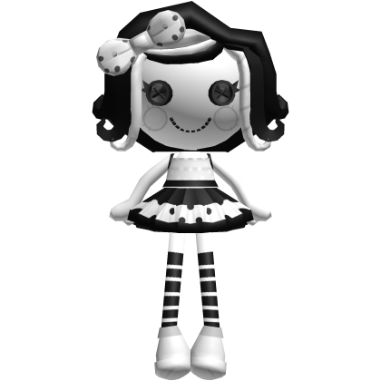 Black & White Monochrome Harajuku Cute Doll; Right