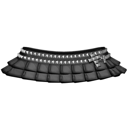 Studded Emo Pleated Skirt w/ Crosses (Black) Roblox item