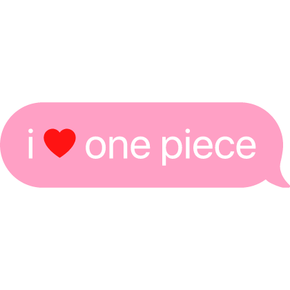 i heart one piece text