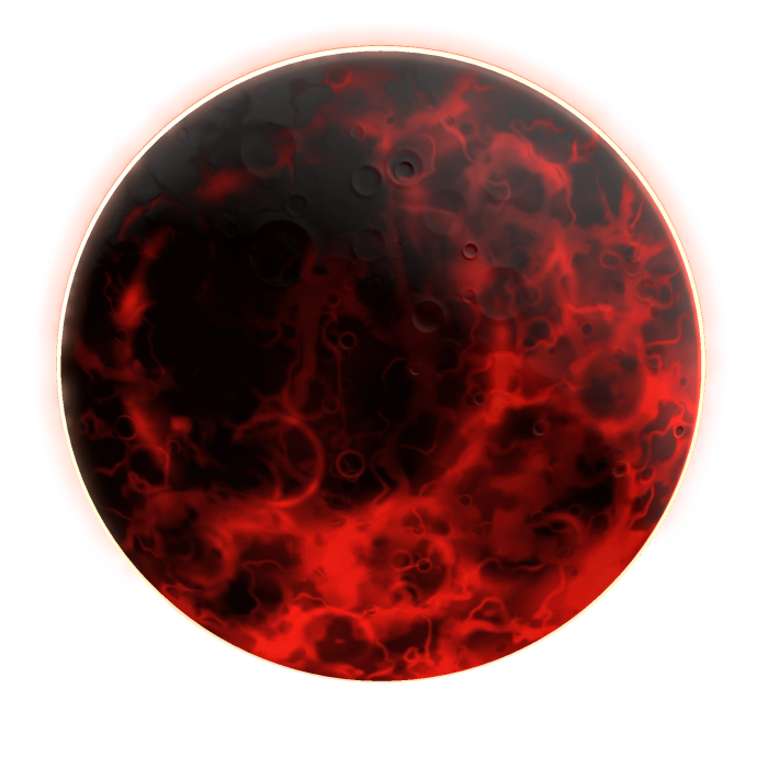 Glowing Creepy Blood Moon Halo