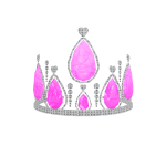 Glowing Pink Gemstone Tiara