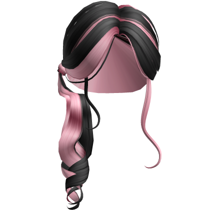 Twisted Sleek Ponytail Angelic Black Pink Roblox item