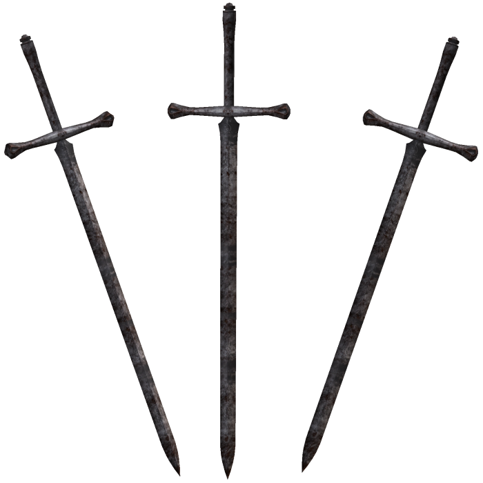 Medieval Rusty Sword of the Fallen Knight Floor