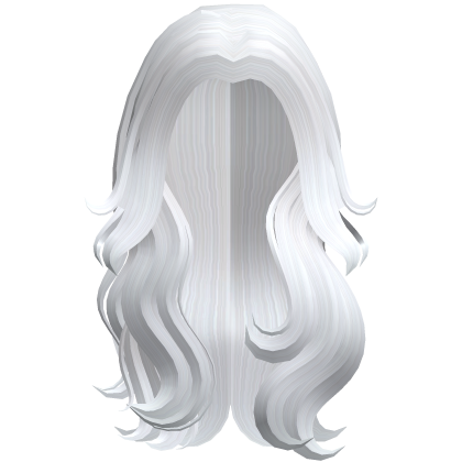 Long Flowy Wavy Hair (White)