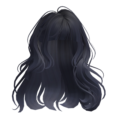 Adorable Long Wavy Hair(Blue Black) Roblox item