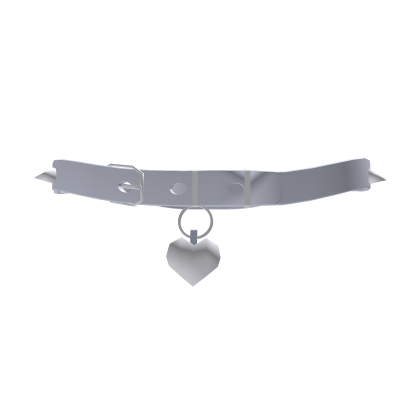 1.0 Blue Heart Puppy Collar w Spikes